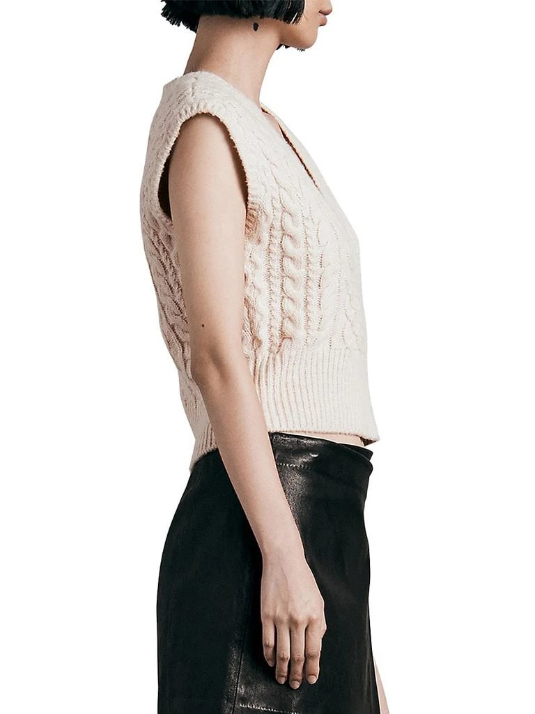 商品Rag & Bone|女式 Elizabeth系列 绞花针织背心,价格¥1109,第3张图片详细描述