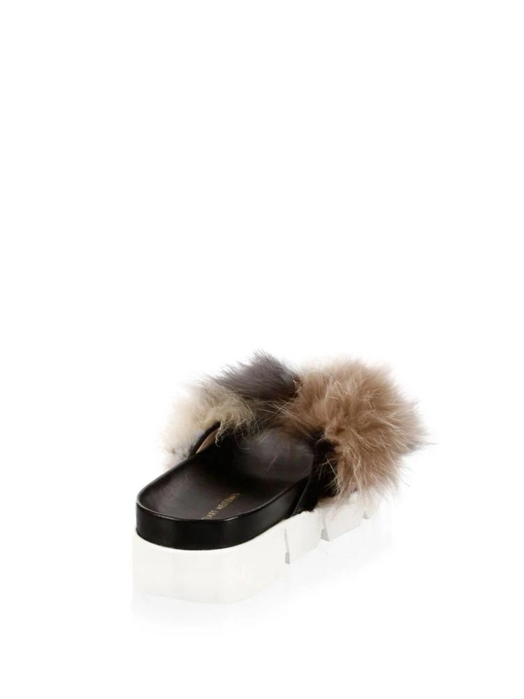 商品Stuart Weitzman|Fox Fur Leather Sandals,价格¥1494,第2张图片详细描述