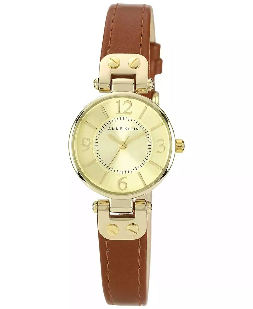 商品Anne Klein|棕色皮质表带时装表,价格¥416,第1张图片