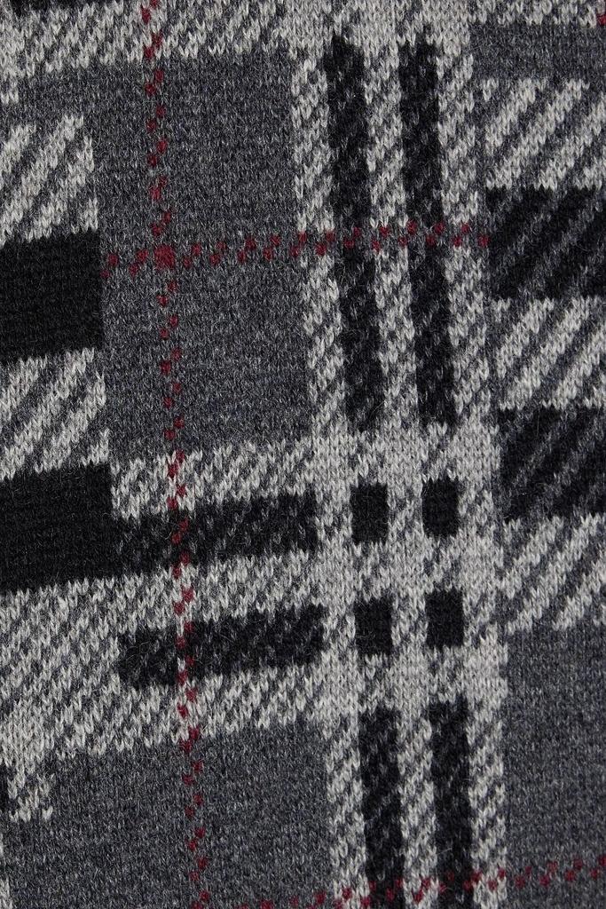 Checked jacquard-knit cashmere sweater商品第4张图片规格展示