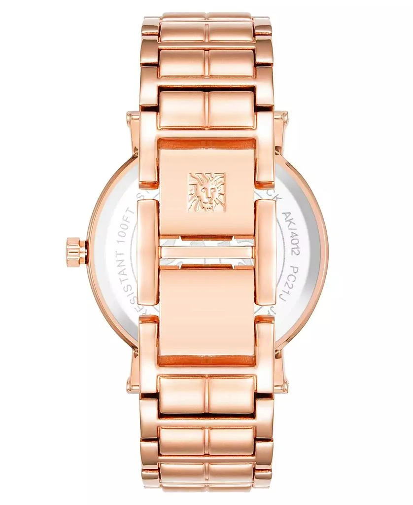 商品Anne Klein|Women's Three-Hand Quartz Round Rose Gold-Tone Alloy Bracelet Watch, 36mm,价格¥381,第3张图片详细描述