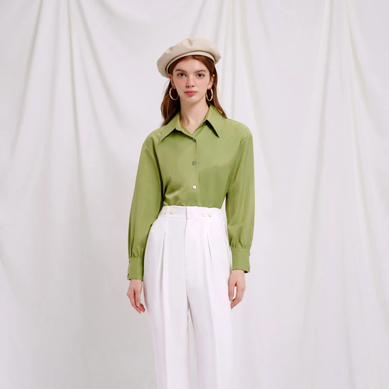 【Suggy Li联名胶囊系列】Lucia米白前褶高腰裤 | Lucia Pants - Ivory 商品