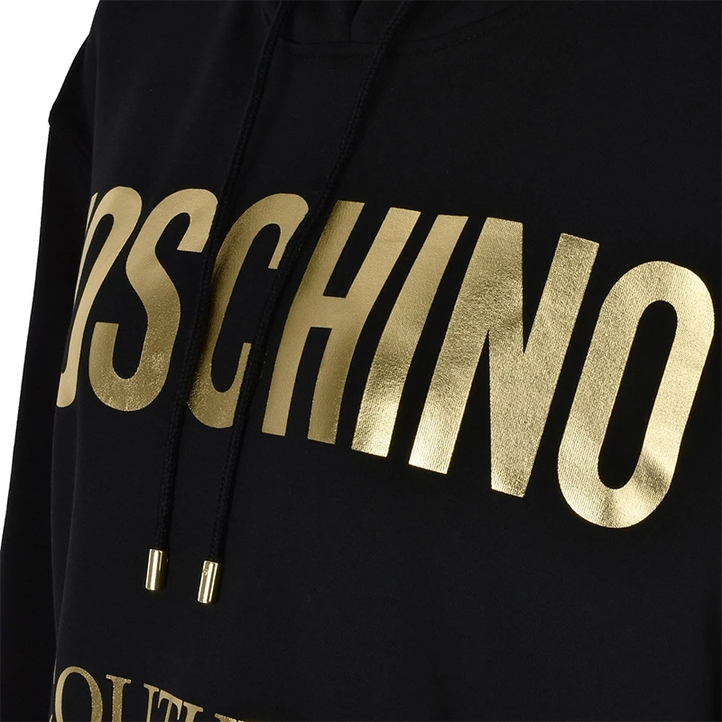 Moschino 莫斯奇诺 19秋冬 女士棉质LOGO标识时尚休闲运动抽绳连帽卫衣 EJ1718-5526-2555 商品