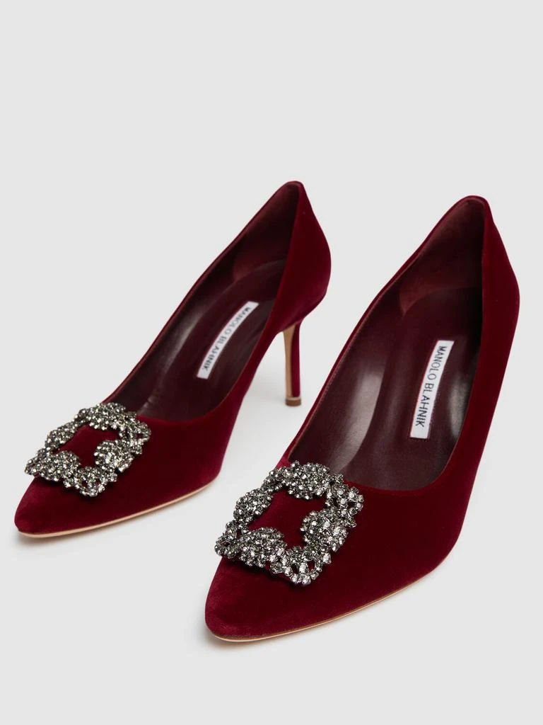 商品Manolo Blahnik|70mm Hangisi Velvet Pumps,价格¥9292,第2张图片详细描述