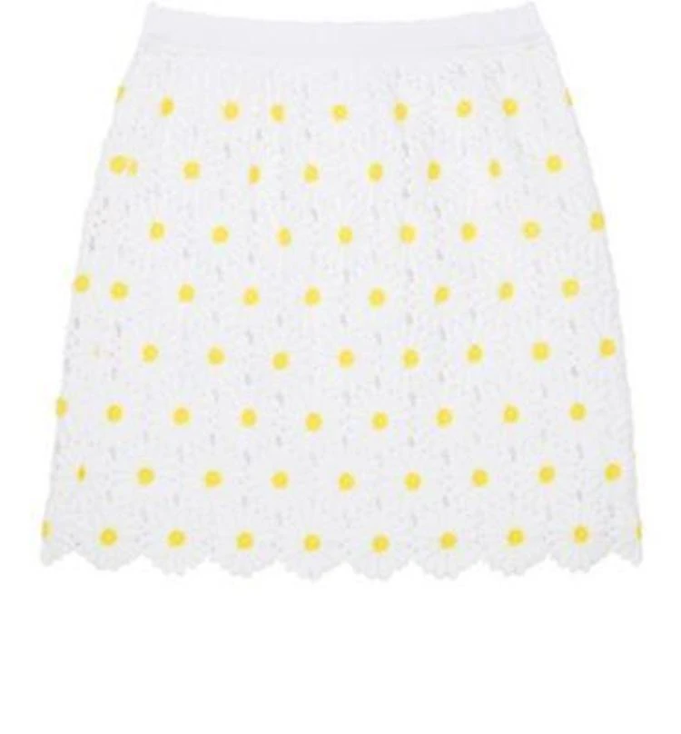 商品Dolce & Gabbana|Embroidered-Daisy Cotton-Blend Skirt,价格¥1902,第1张图片