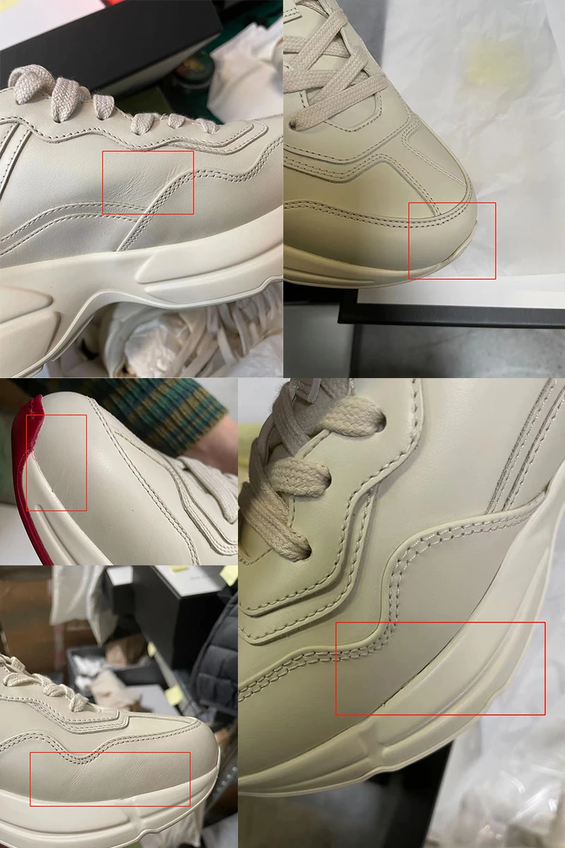 现货GUCCI/古驰 Rhyton GG女士彩色帆布运动鞋老爹鞋6636812UZJ07064  商品