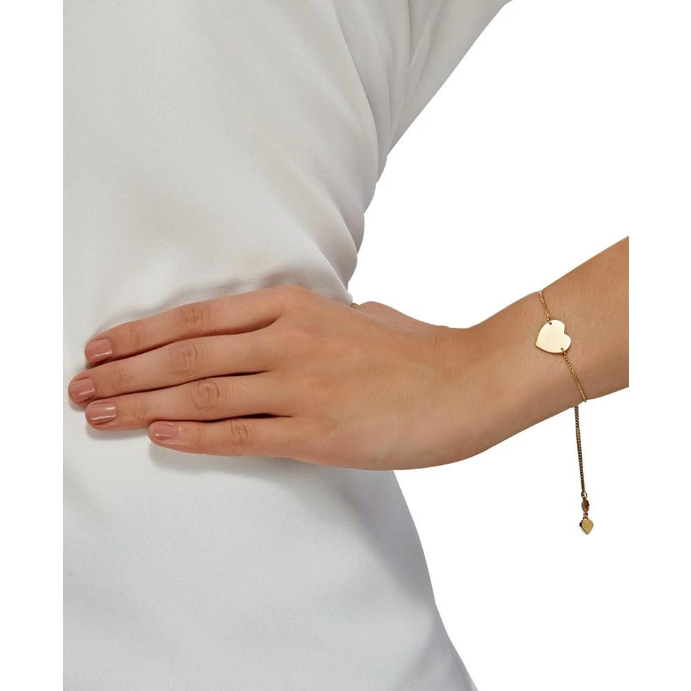 商品Giani Bernini|Polished Heart Bolo Bracelet in 18k Gold-Plated Sterling Silver, Created for Macy's,价格¥149,第2张图片详细描述