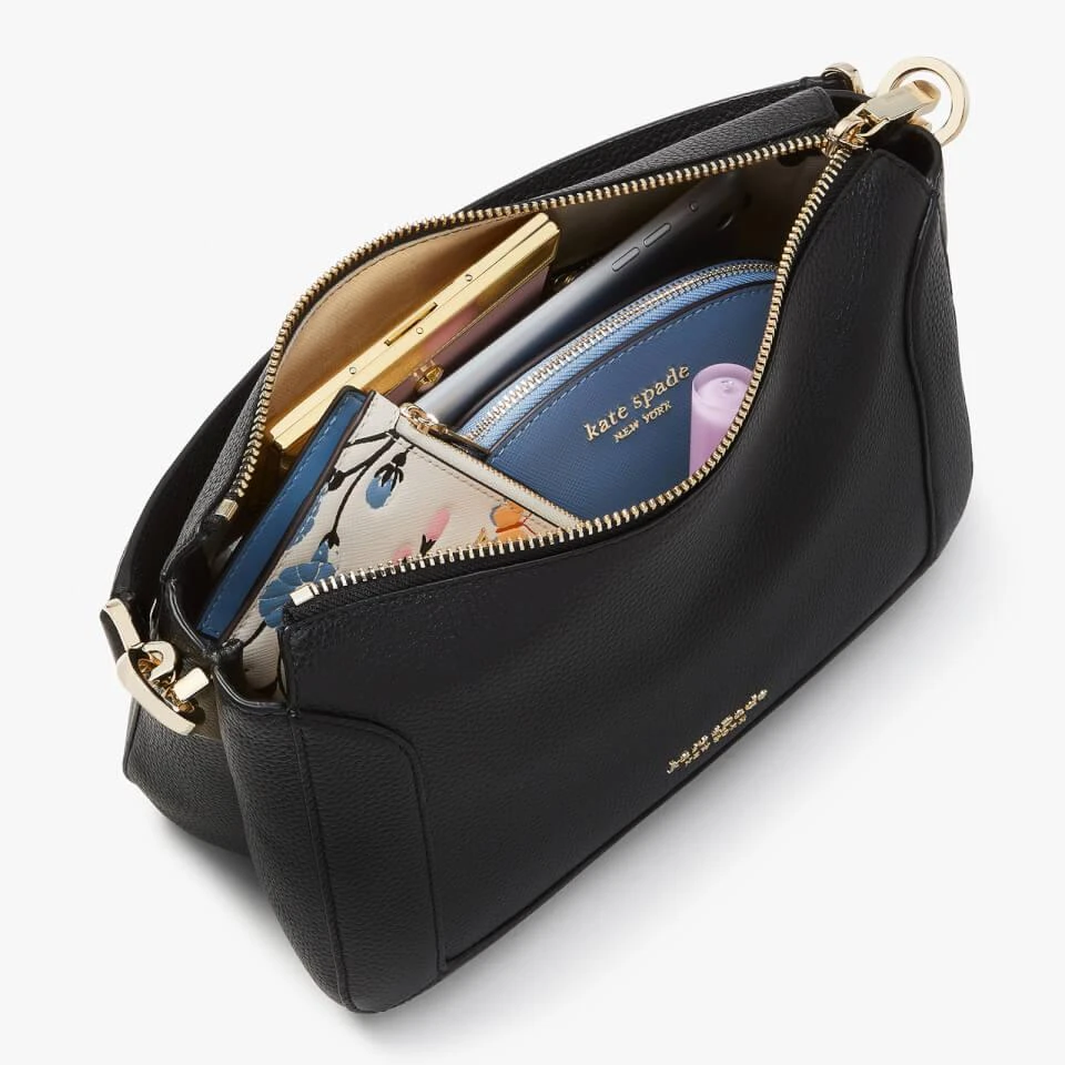 商品Kate Spade|Kate Spade New York Women's Crush Pebbled Medium Cross Body Bag - Black,价格¥1633,第5张图片详细描述