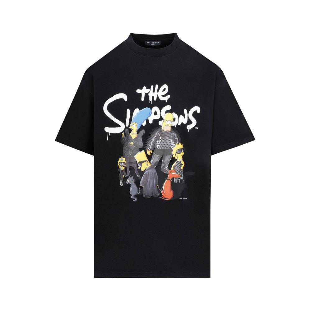 商品Balenciaga|Balenciaga The Simpsons Printed Crewneck T-Shirt,价格¥3345,第1张图片