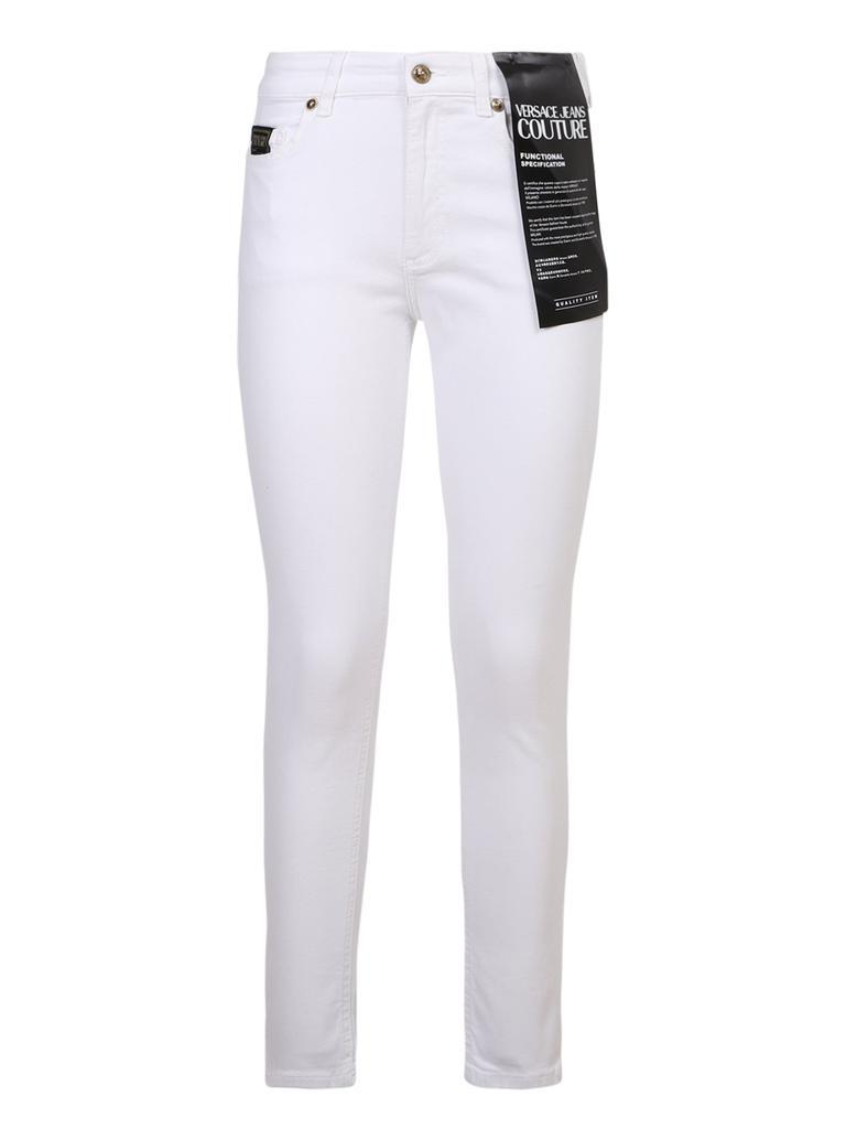 商品Versace|VERSACE JEANS LOGO-EMBROIDERED SKINNY TROUSERS,价格¥938,第1张图片