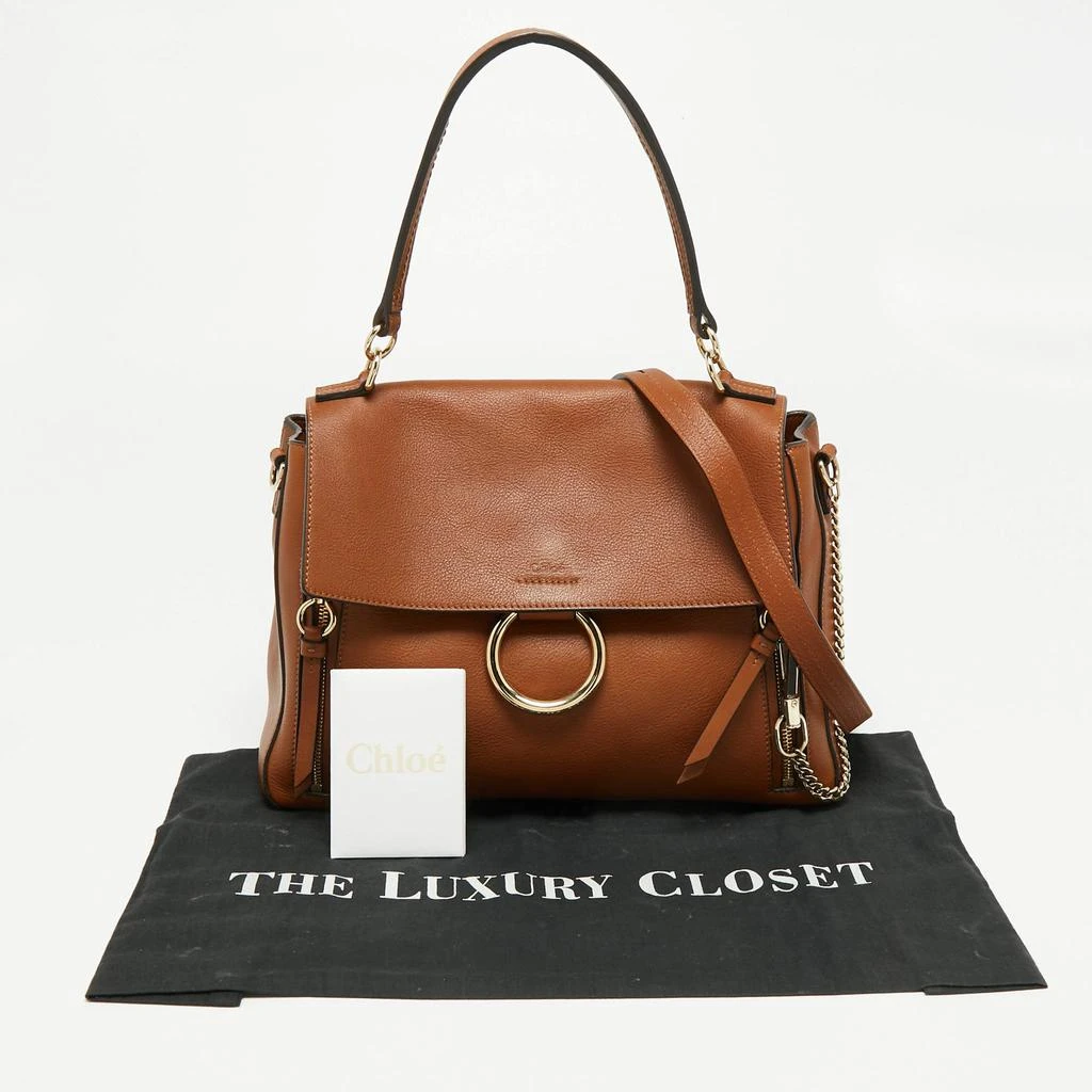 Chloe Brown Leather and Suede Medium Faye Day Top Handle Bag 商品