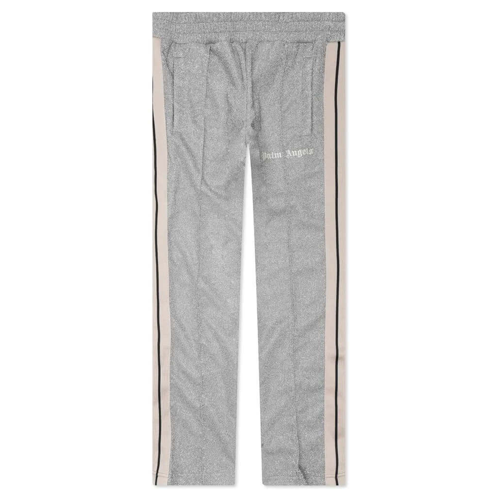 商品Palm Angels|Palm Angels Lurex Track Pants - Silver/Off-White,价格¥2125,第1张图片