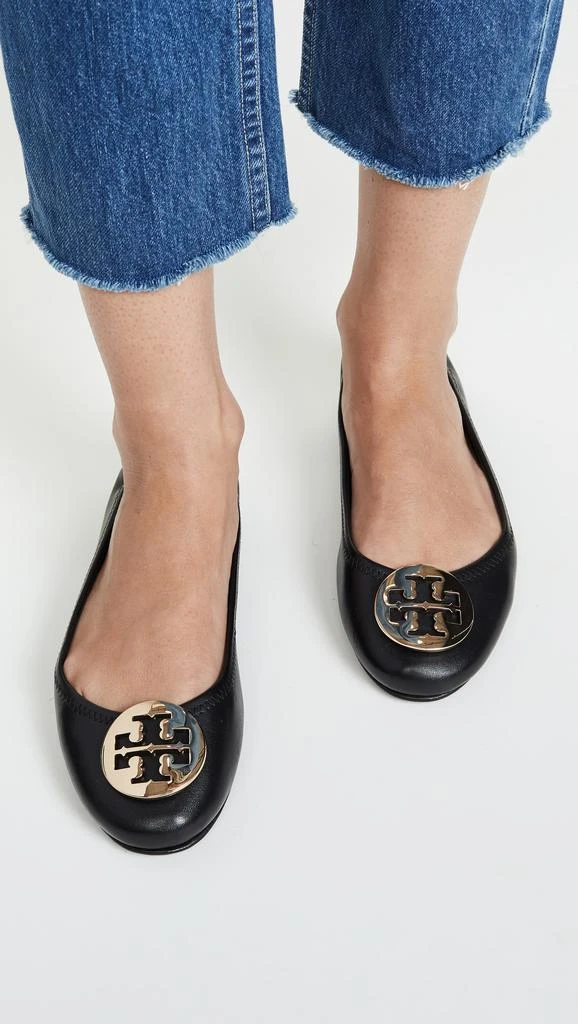 商品Tory Burch|Tory Burch Minnie Travel 芭蕾舞平底鞋,价格¥1702,第2张图片详细描述