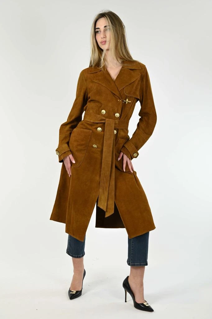 商品FAY|Fay Double-breasted Trench Coat With Gancio,价格¥15975,第3张图片详细描述
