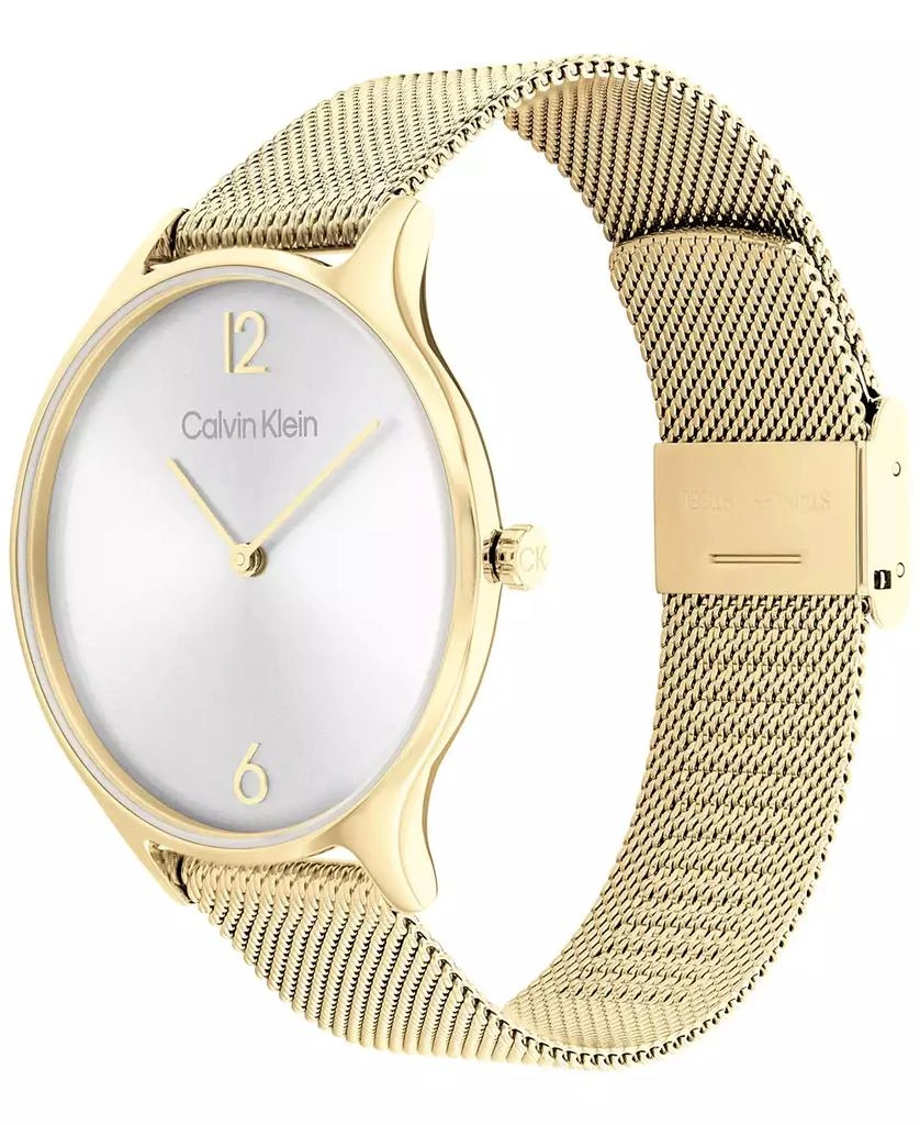 商品Calvin Klein|Gold-Tone Mesh Bracelet Watch 38mm,价格¥718,第2张图片详细描述