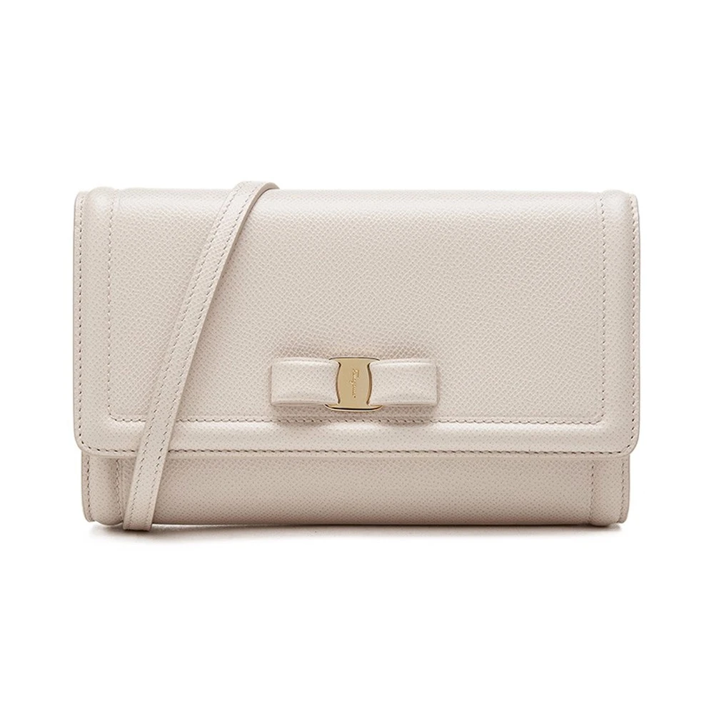 商品Salvatore Ferragamo|SALVATORE FERRAGAMO 女士米色牛皮单肩链条包斜跨包 22-C940-683495,价格¥3838,第1张图片