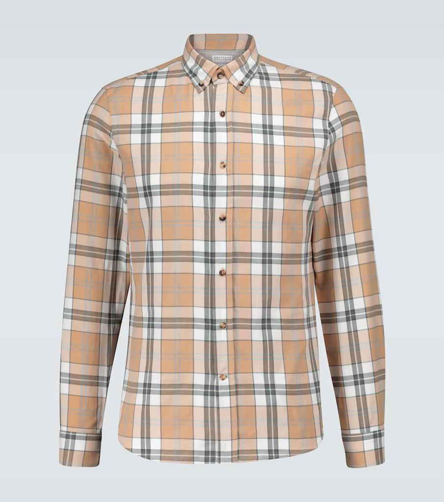 商品Brunello Cucinelli|格纹休闲长袖衬衫,价格¥3630,第1张图片