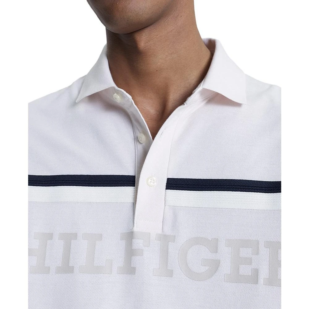 商品Tommy Hilfiger|Men's Cotton Global Stripe Monotype Regular Fit Polo,价格¥268,第2张图片详细描述