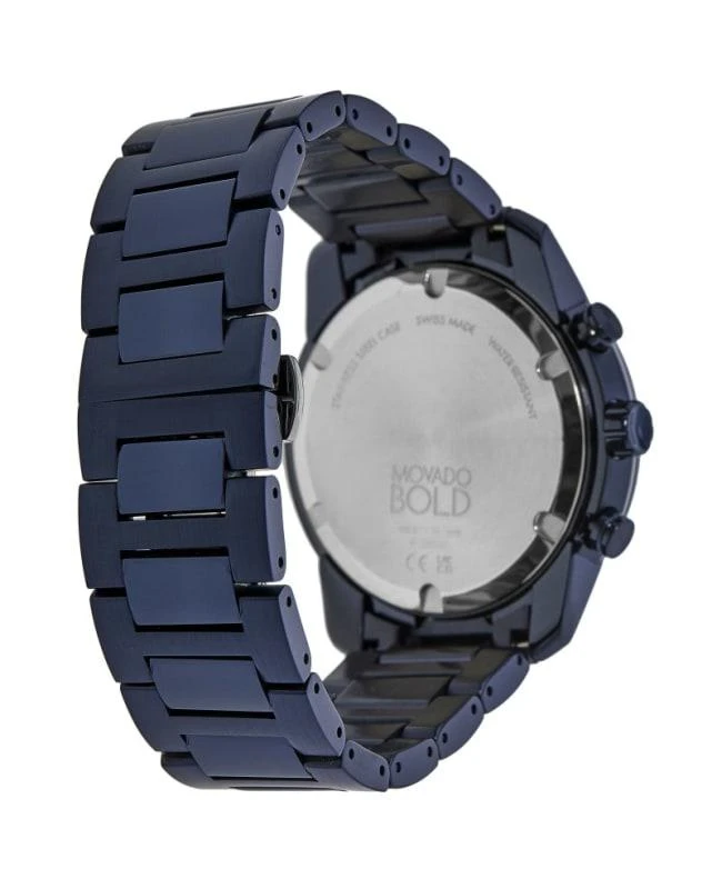 商品Movado|Movado Bold Verso Blue Chronograph Dial Men's Watch 3600868,价格¥5196,第4张图片详细描述