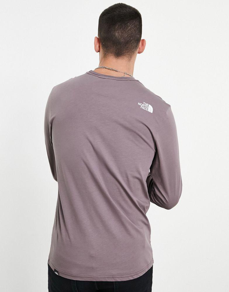 The North Face Standard long sleeve t-shirt in purple商品第2张图片规格展示