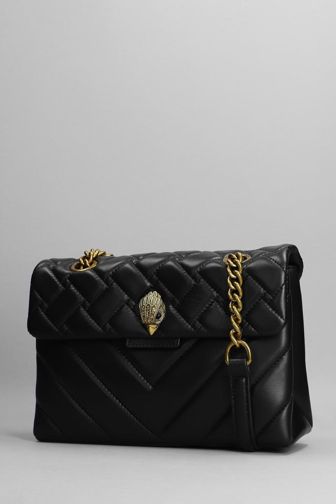 Kurt Geiger Kensington X Shoulder Bag In Black Leather商品第2张图片规格展示