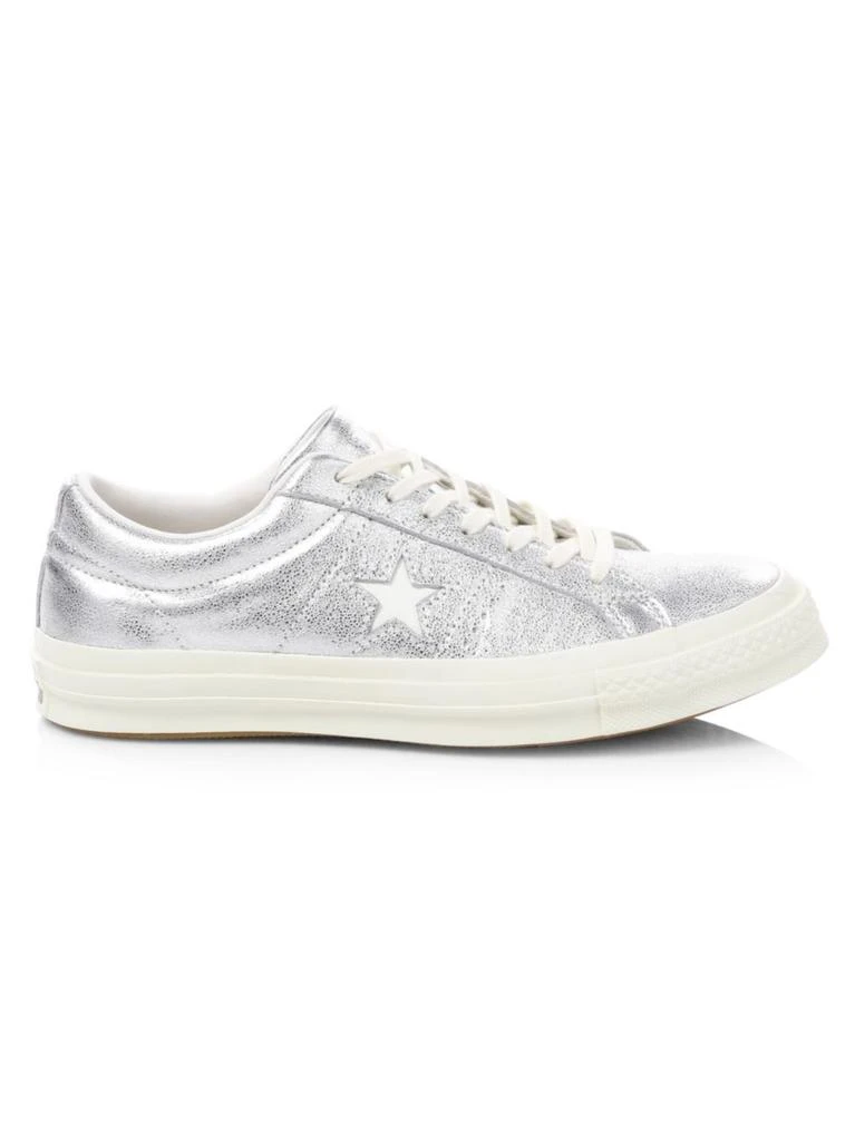 商品Converse|Converse - One Star Metallic Leather Sneakers,价格¥175,第1张图片
