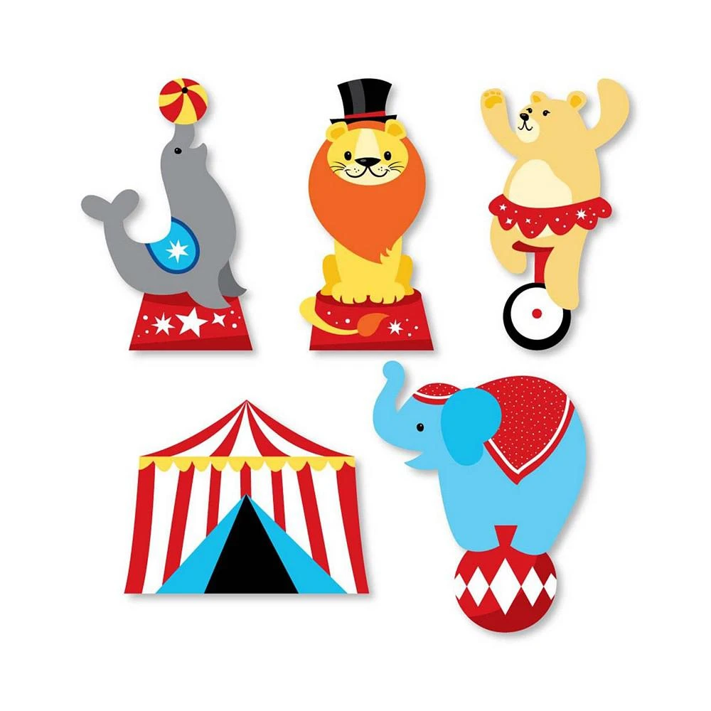 商品Big Dot of Happiness|Carnival - Step Right Up Circus - DIY Shaped Carnival Party Cut-Outs - 24 Ct,价格¥90,第1张图片
