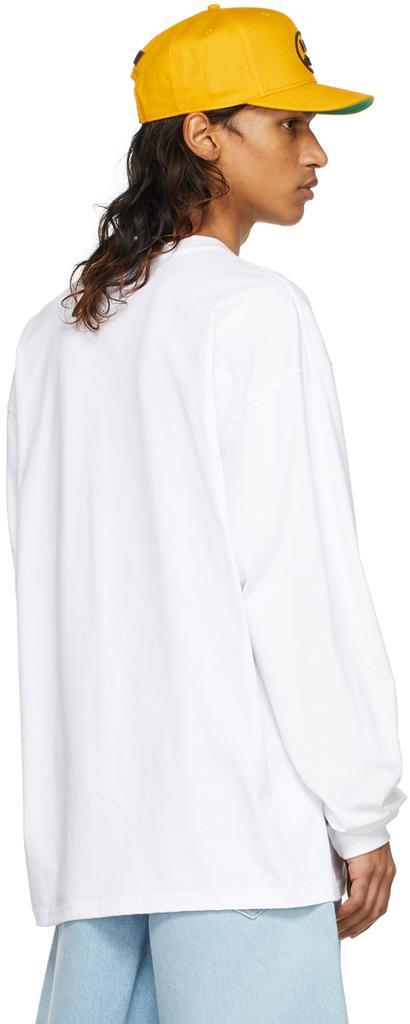 商品Drew House|SSENSE Exclusive White Floral Drew Long Sleeve T-Shirt,价格¥745,第5张图片详细描述