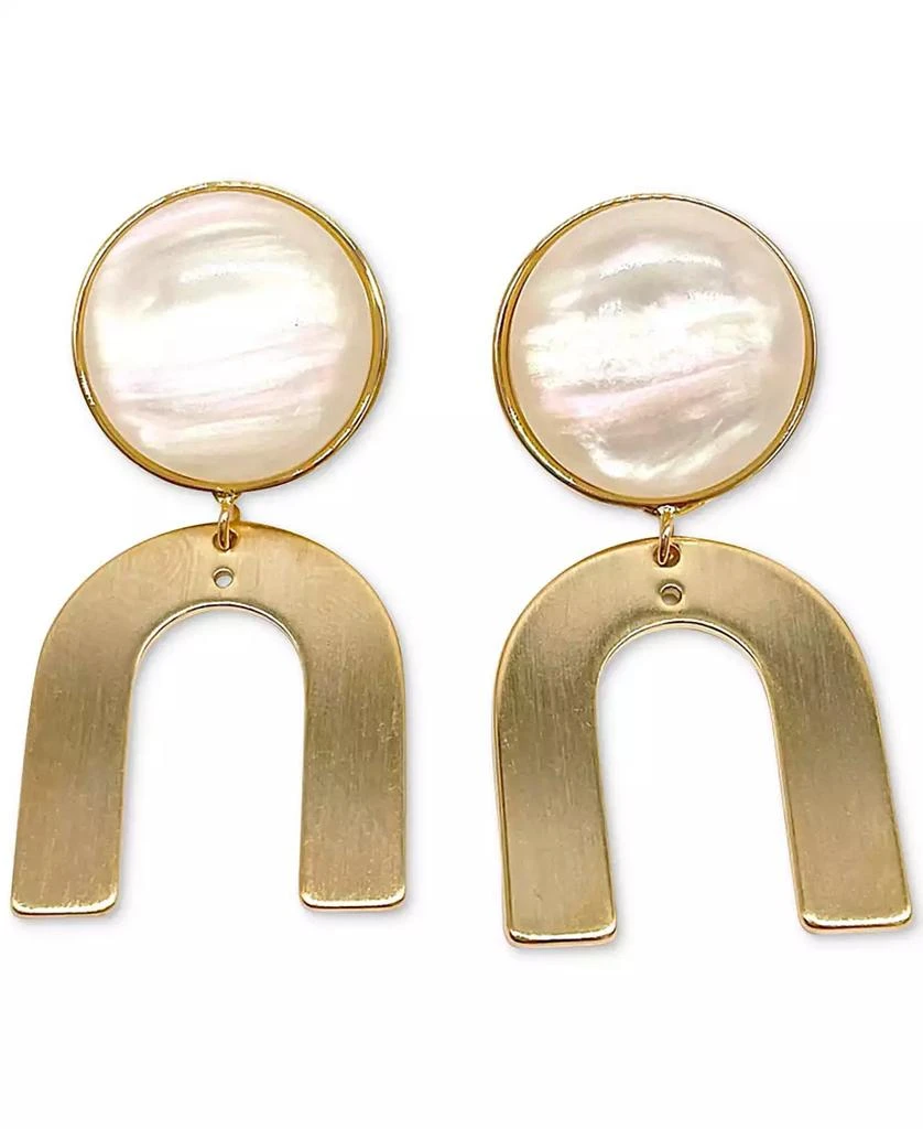 商品ADORNIA|14k Gold-Plated Imitation Mother of Pearl Drop Earrings,价格¥206,第1张图片