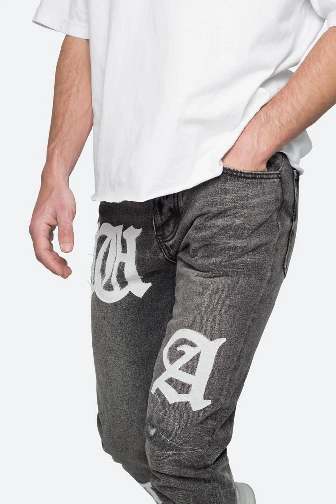 D198 War Straight Denim - Black/White 商品