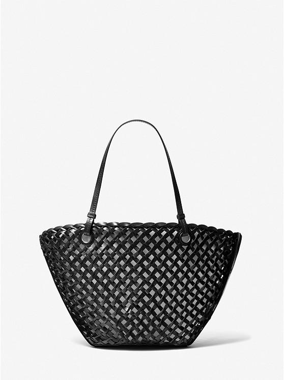 Isabella Medium Hand-Woven Leather Tote Bag商品第1张图片规格展示