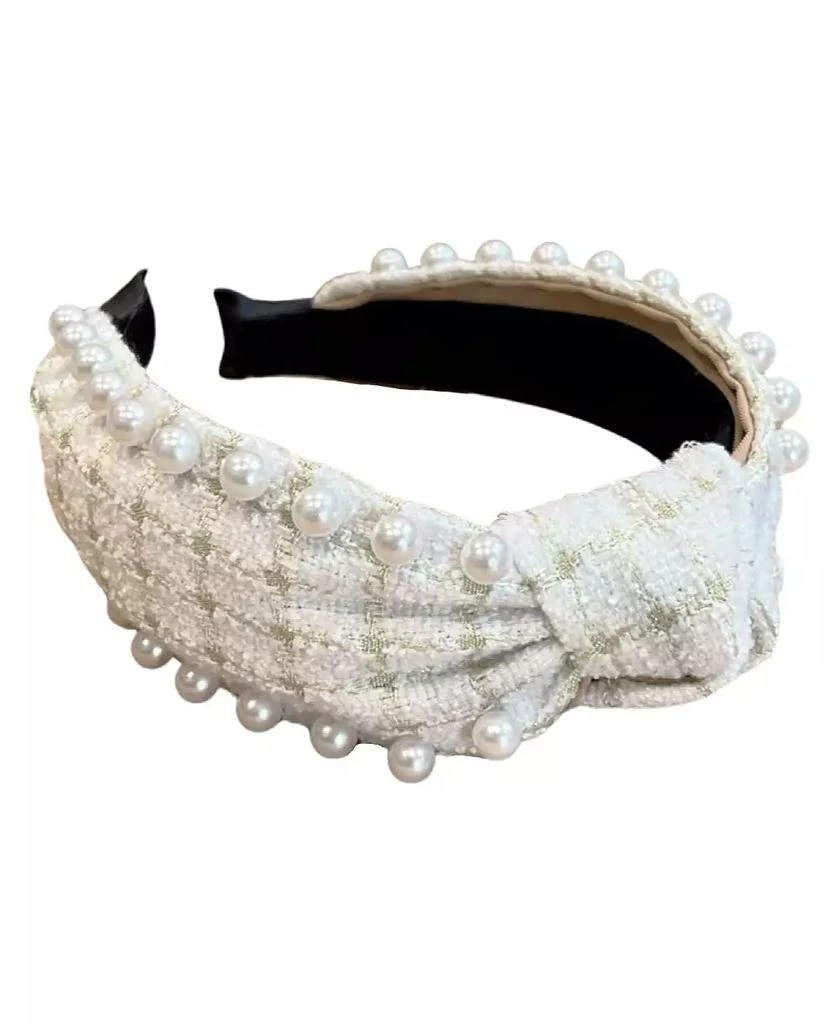 商品Headbands of Hope|Women's It Girl Pearl Headband - Cream,价格¥179,第1张图片