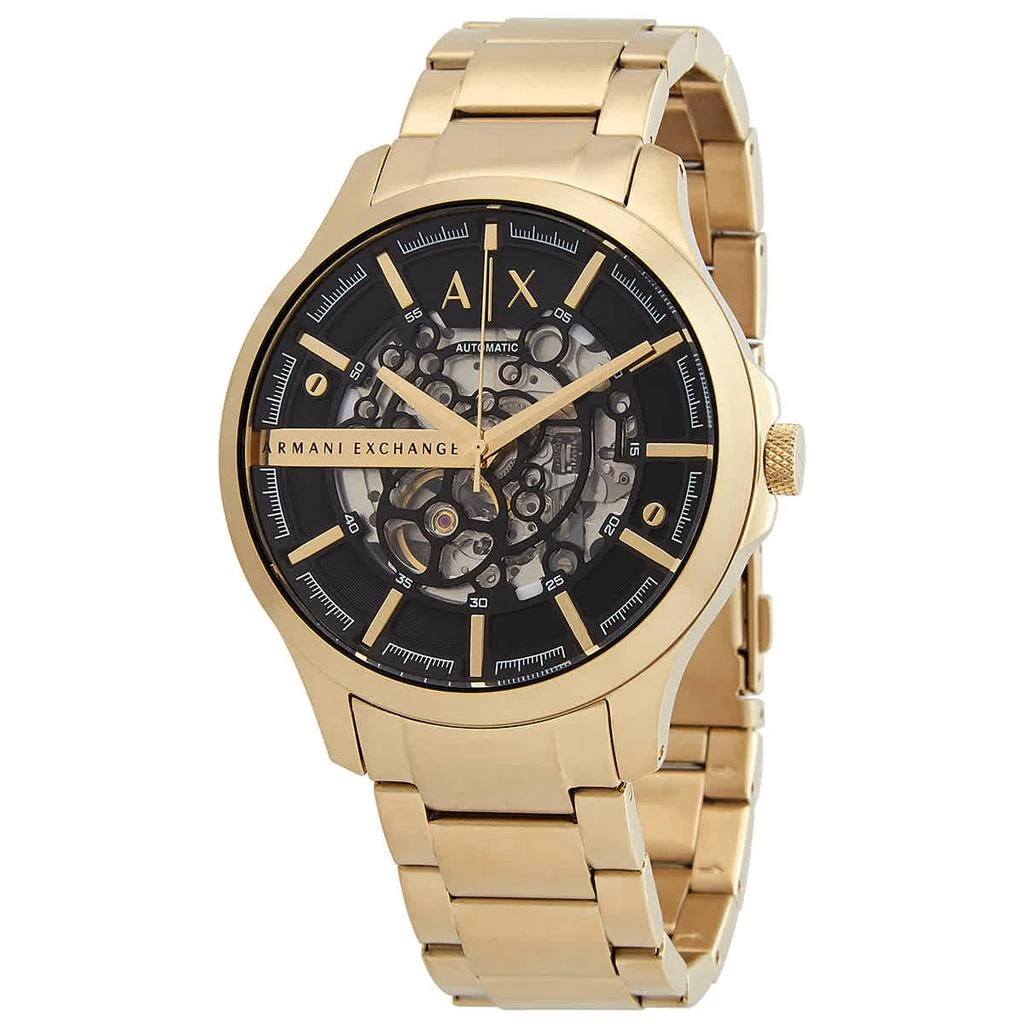 商品Armani Exchange|Hampton Automatic Black Skeleton Dial Men's Watch AX2419,价格¥1042,第1张图片