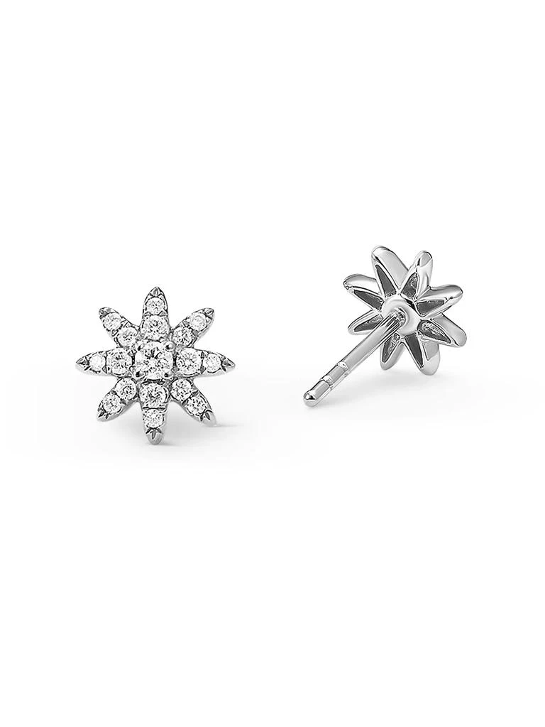 商品David Yurman|Petite Starburst Stud Earrings in 18K White Gold with Diamonds, 7.5MM,价格¥6931,第2张图片详细描述