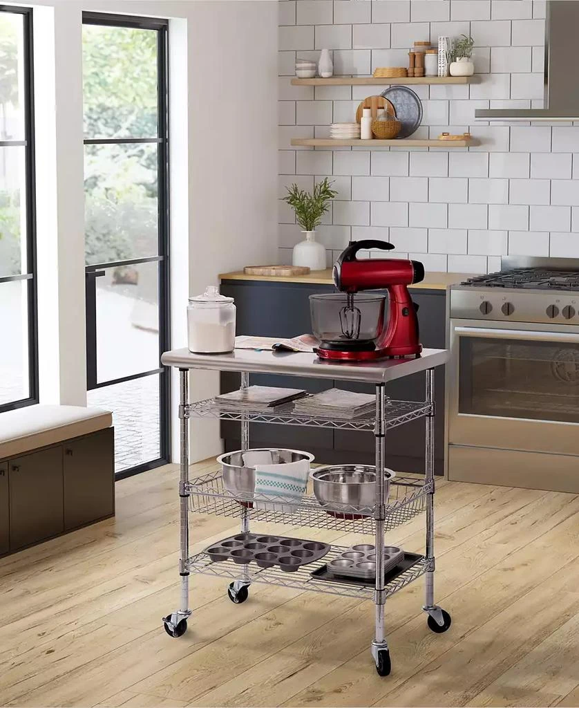 Stainless-Steel Top Utility Cart, NSF Certified 商品