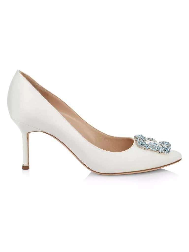 商品Manolo Blahnik|Hangisi 70MM Embellished Satin Pumps,价格¥8539,第1张图片