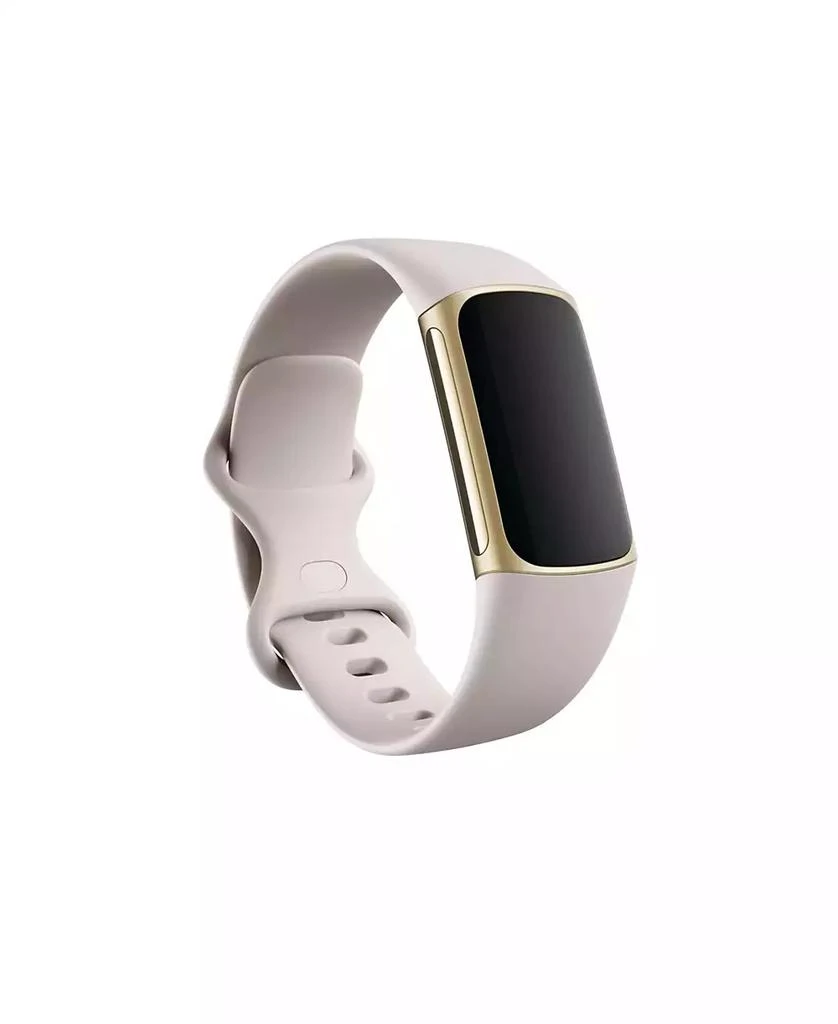 商品Fitbit|Charge 5 Lunar White Silicone Band Fitness and Health Tracker,价格¥1116,第3张图片详细描述