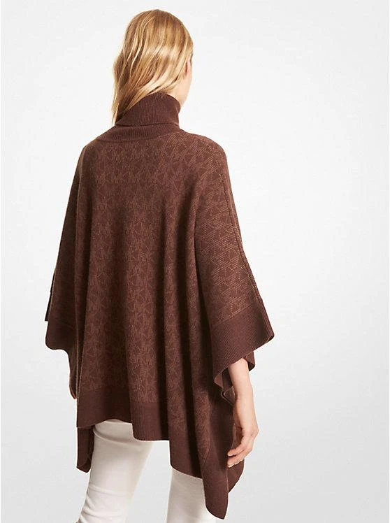 商品Michael Kors|Logo Jacquard Turtleneck Poncho,价格¥967,第2张图片详细描述