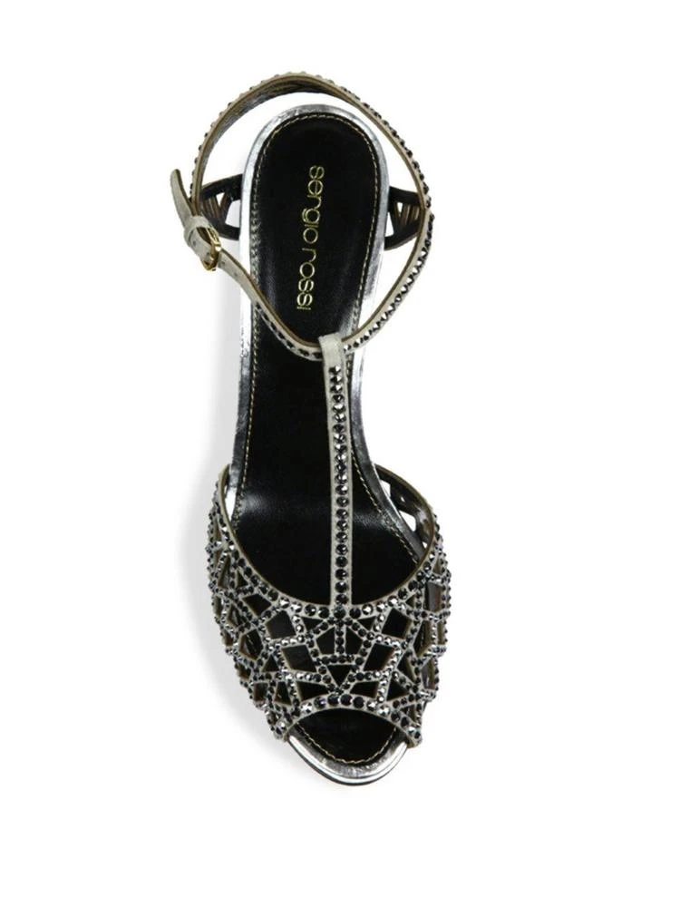 商品Sergio Rossi|Tresor Embellished T-Strap Sandals,价格¥3791,第4张图片详细描述