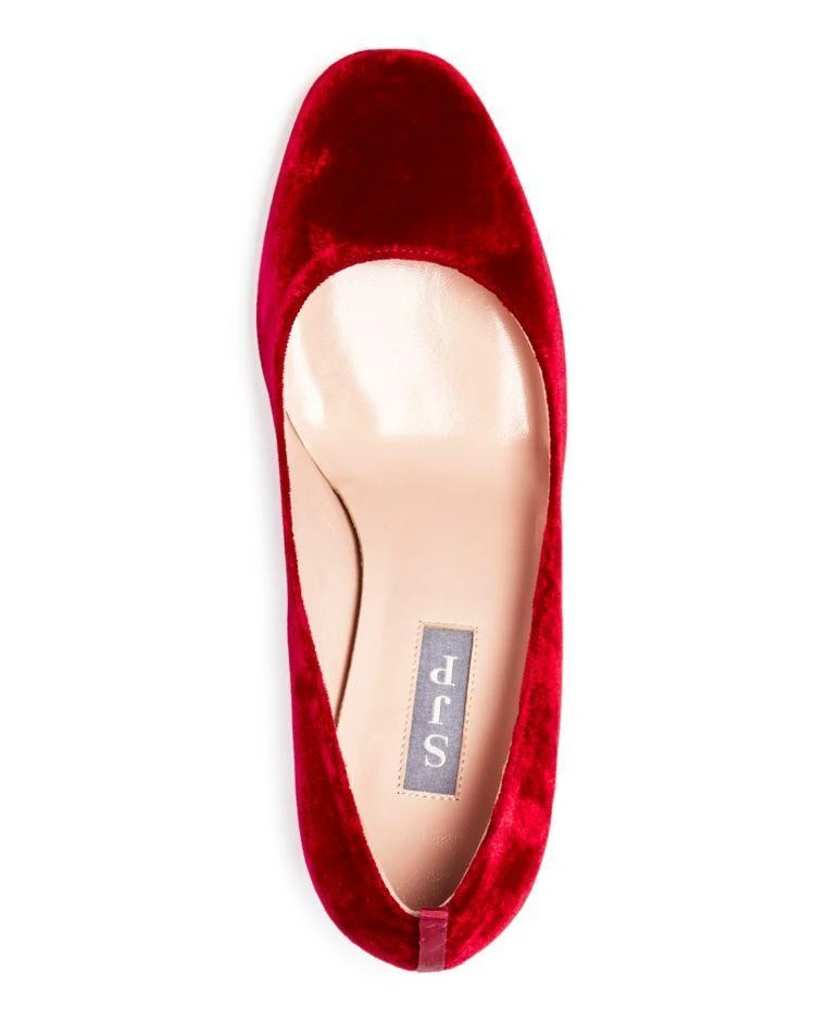 商品SJP by Sarah Jessica Parker|Women's Prosper Velvet Block Heel Pumps - 100% Exclusive,价格¥1310,第3张图片详细描述