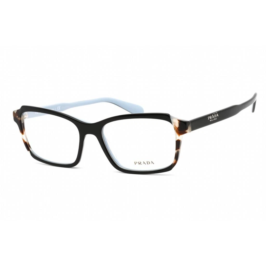 商品Prada|Prada Women's Eyeglasses - Top Black/Azure/Spotted Brown Plastic | 0PR 01VV KHR1O1,价格¥683,第1张图片