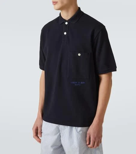 商品Stone Island|Marina cotton jersey polo shirt,价格¥2587,第3张图片详细描述