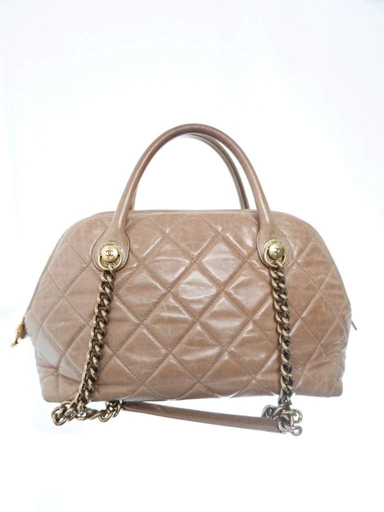 商品[二手商品] Chanel|Chanel Quilted Castle Rock Brown Bowler Bag,价格¥31718,第4张图片详细描述