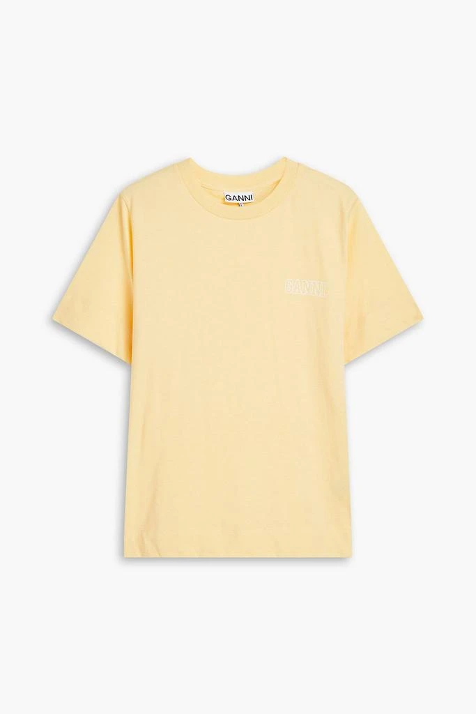 商品Ganni|Printed cotton-blend jersey T-shirt,价格¥285,第3张图片详细描述