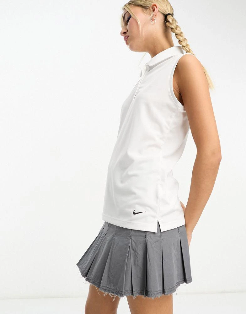 商品NIKE|Nike Golf Victory Dri-Fit sleeveless polo in white,价格¥361,第1张图片