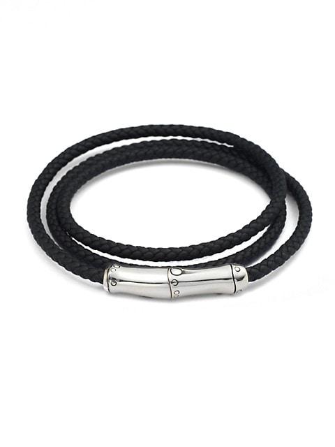 Bamboo Triple-Wrap Leather Bracelet商品第1张图片规格展示