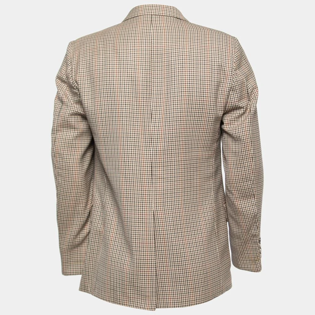商品[二手商品] Burberry|Burberry Vintage Brown Checked Patterned Wool Single-Breasted Blazer S,价格¥984,第2张图片详细描述