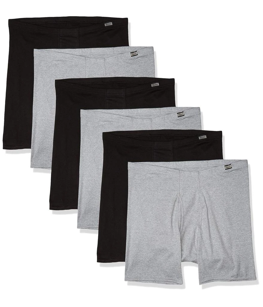 商品Hanes|Men's Tagless Boxer Briefs with Fabric-Covered Waistband-Multiple Packs Available,价格¥180,第1张图片详细描述