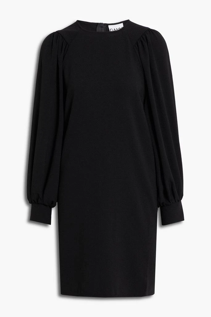 商品Ganni|Gathered stretch-crepe mini dress,价格¥804,第3张图片详细描述