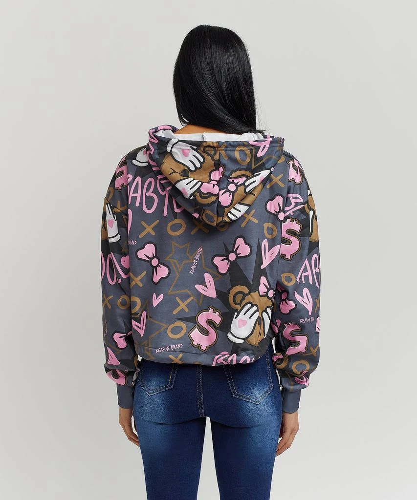 商品Reason Clothing|Womens Babydoll Crop Hoodie,价格¥97,第2张图片详细描述